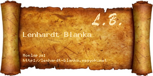 Lenhardt Blanka névjegykártya