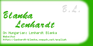 blanka lenhardt business card